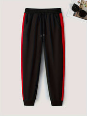 Men's Print Drawstring Sweatpants Loose Casual Trousers for Spring Autumn