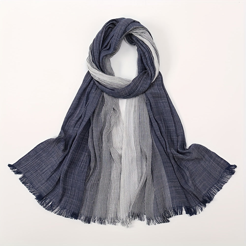 Cotton And Linen Sunscreen Long Scarf For Men Women