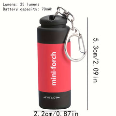 USB Rechargeable Mini Flashlight for Camping & Keychain Light