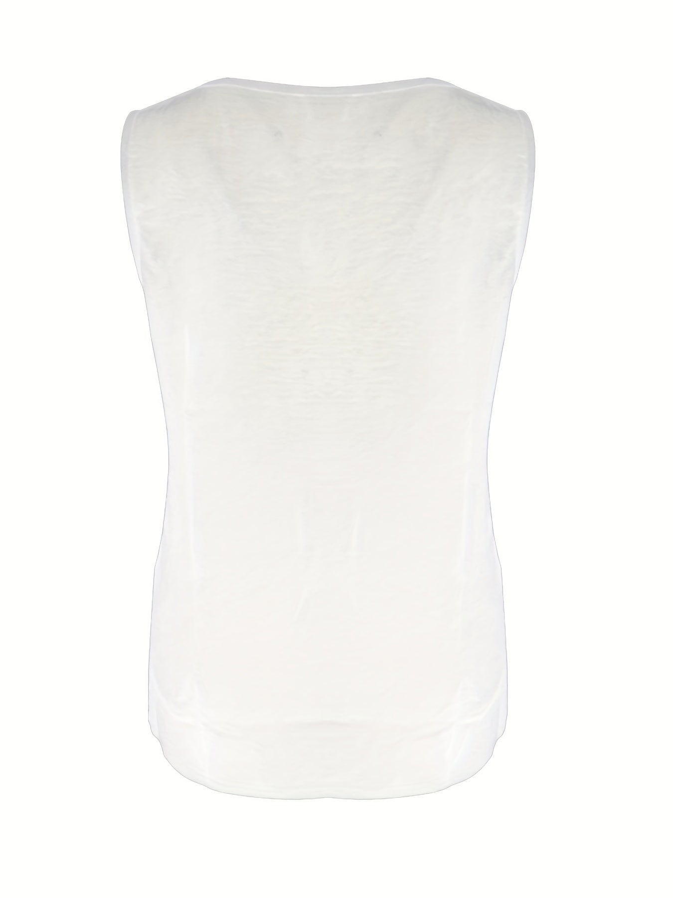 Women's Solid V-Neck Tank Top Sleeveless Casual Summer Wear