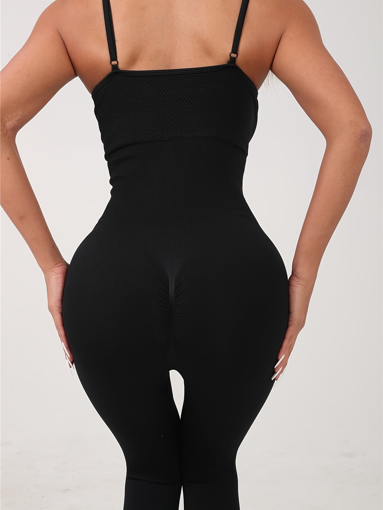 Seamless Yoga Sports Cami Jumpsuit Tummy Control Butt Lifting Skinny Shaping