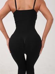 Seamless Yoga Sports Cami Jumpsuit Tummy Control Butt Lifting Skinny Shaping
