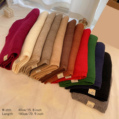Knitted Winter Long Scarf Cold Weather Scarves for Women