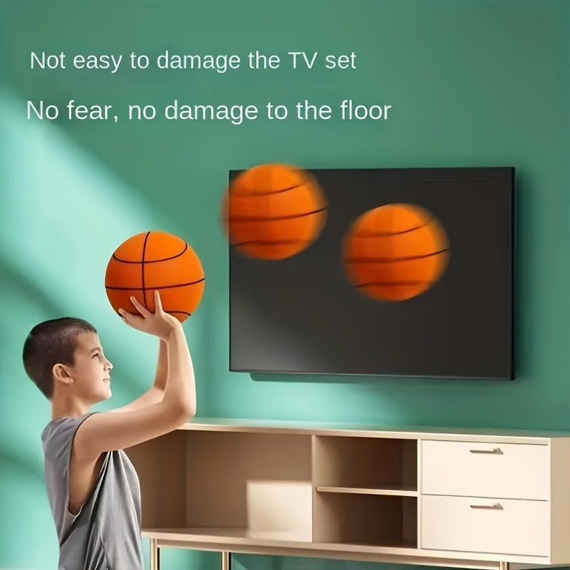Orange Striped Silent Basketball for Indoor Training