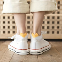 6 Pairs Heart Pattern Socks Low Cut Ankle Socks Women's Stockings