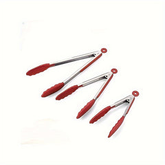 3pcs Silicone Food Clips Kitchen Tongs for BBQ & Home