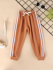 3pcs Kids Fleece Jogger Pants Warm Side Stripe Sweatpant