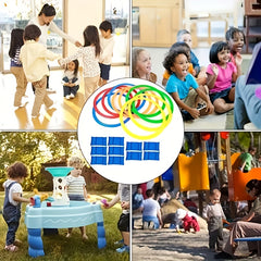 Hopscotch Round Set Outdoor Indoor Obstacle Course For Kids Playground