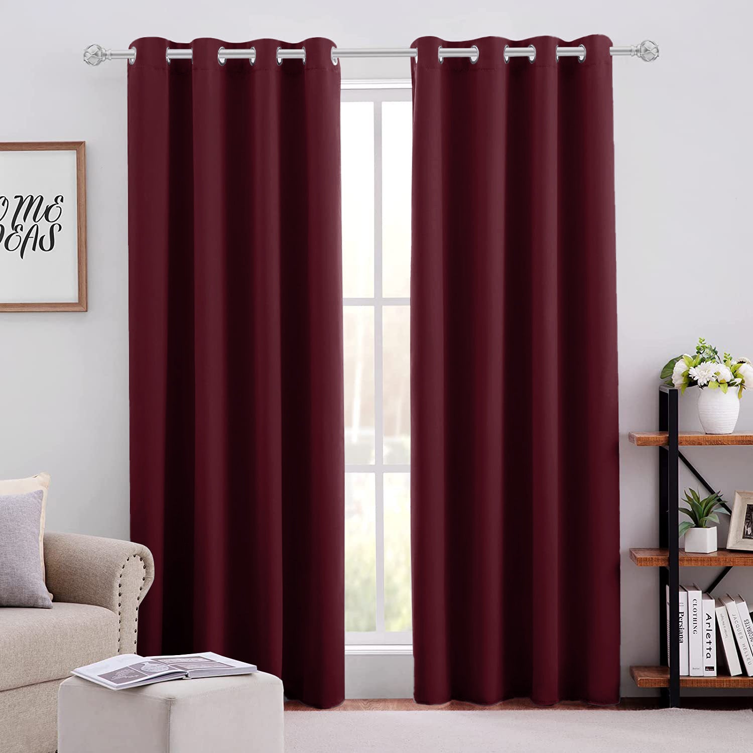 Blackout Curtain Thermal Insulated Room Darkening Study Bedroom