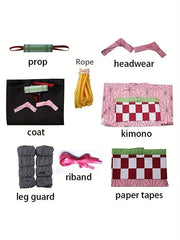Girls Anime Cosplay Kimono Uniform Set For Kid