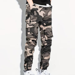 Camouflage Pockets Men's Cotton Cargo Pants Comfy Jogger Pants Work Pants