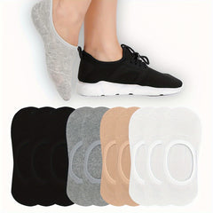 10 Pairs Men's Solid Liner Anklets Socks - Soft, Breathable, Sweat Absorbent