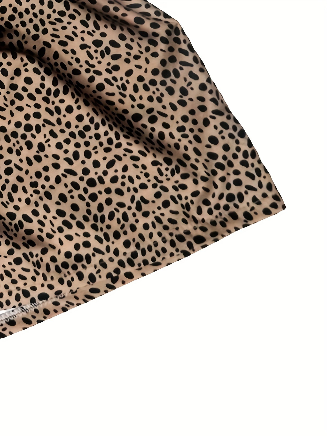 Leopard Print Shirred Waist Shorts for Women