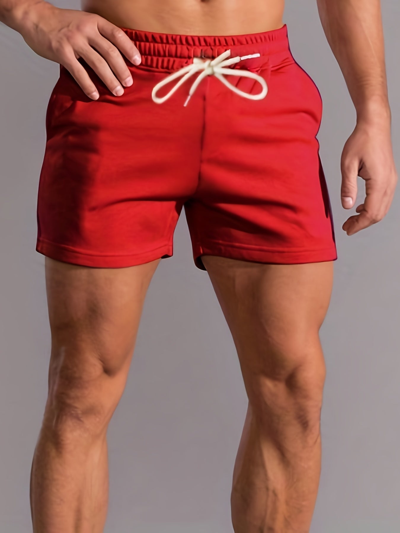 Men's Stretch Drawstring Shorts for Summer Gym Workout