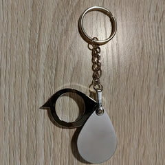 Mini Foldable Magnifying Glass Keychain Pendant 15x HD Portable for Children