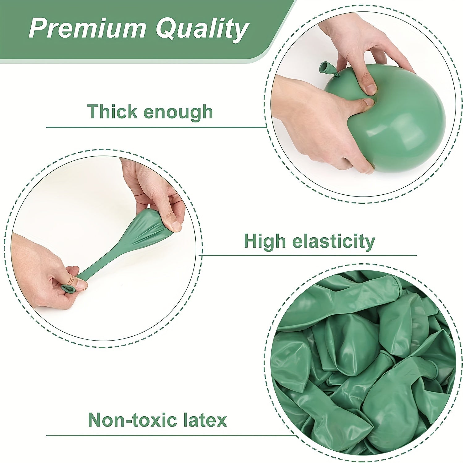 100pcs Olive Green Balloons for Birthday Baby Shower Wedding