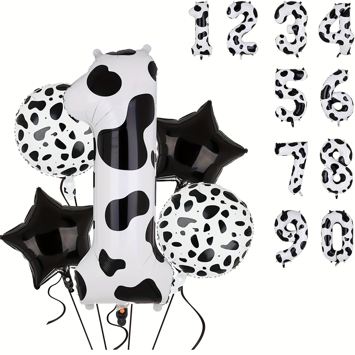 Cow Print Birthday Balloons Farm Themed Party Decor