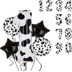 Cow Print Birthday Balloons Farm Themed Party Decor