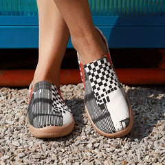 Women's Print Canvas Shoes Casual Slip On Low Top Shoes