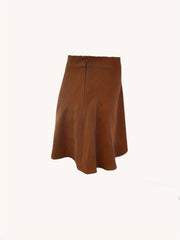High Waist Corduroy Flare Skirt for Women
