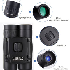 Portable HD Binoculars for Travel Camping Hiking