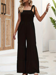 Casual Wide Leg Jumpsuit Cami Overall for Spring & Summer