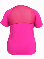 Short Sleeve Sports Top Crew Neck Stretch T shirt