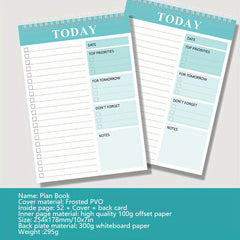 Note Book WEEKLY PLANNER English Week Plan Coil Daily Planning Record Book