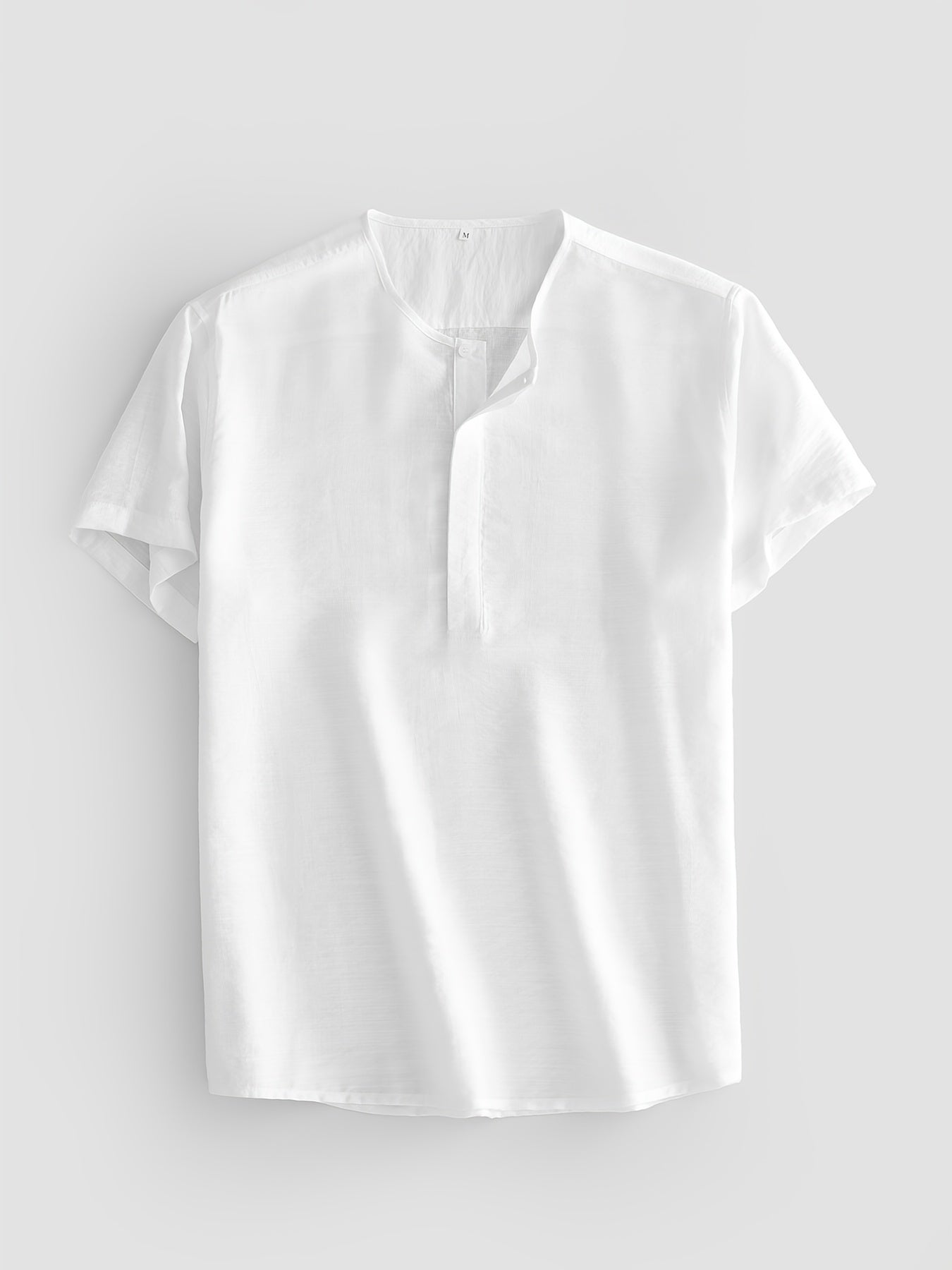 Men's Half Cardigan Button Short Sleeve Shirt