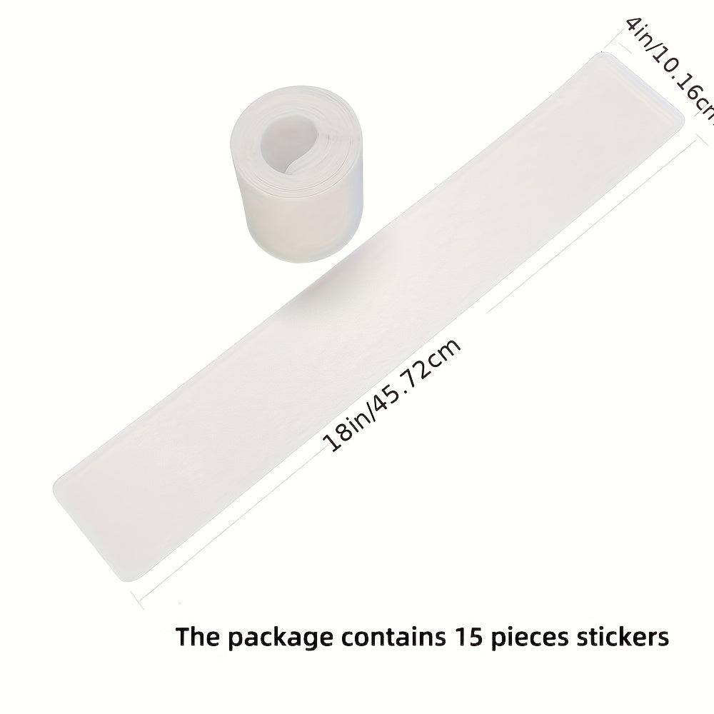 15pcs Non-Slip Stair Treads Adhesive Safety Tape for Kids, Elders, Pets