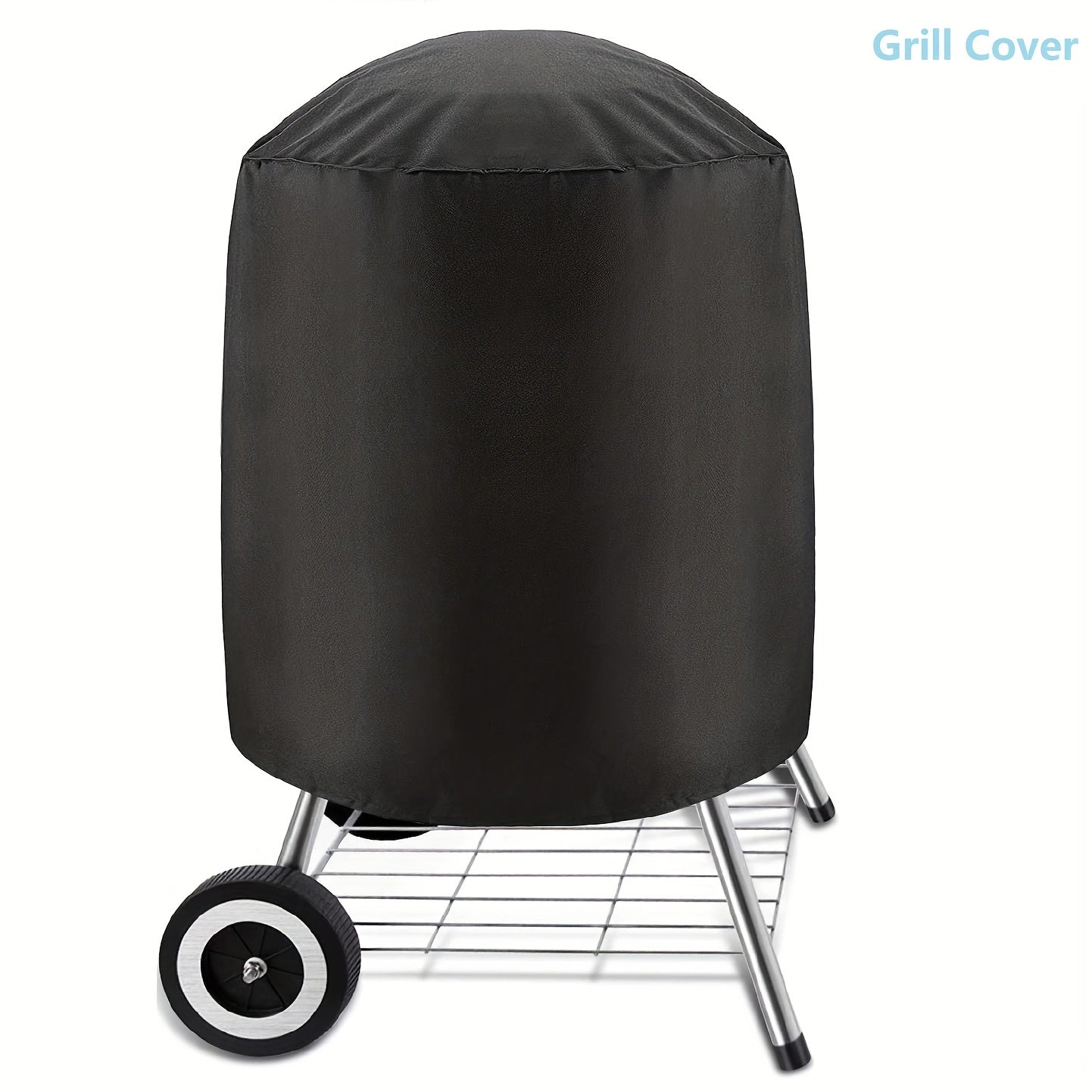 Waterproof Round BBQ Grill Cover Heavy Duty Outdoor Smoker Cover
