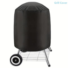 Waterproof Round BBQ Grill Cover Heavy Duty Outdoor Smoker Cover