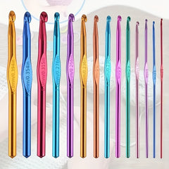 14pcs Crochet Set Knitting Needles Aluminum Kit for Knitter