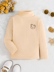 Kid Girls Bear Graphic Crew Neck Sweatshirt Long Sleeve Pullover Tops