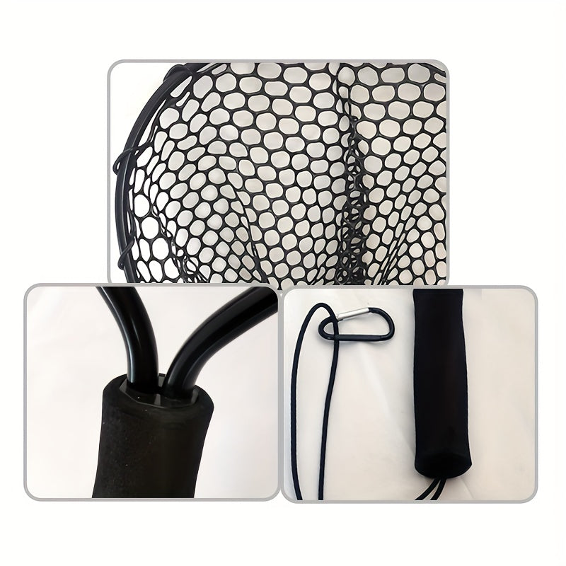Portable Thickened Aluminum Alloy Silicone Fishing Landing Net