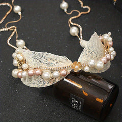 Bridal Faux Pearl Hairband with Tassel Head Jewelry