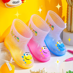 Kids Cartoon Dinosaur Rain Boots - Waterproof Anti Skid Shoes