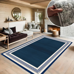 Minimalist Geometric Kitchen Rug Soft Faux Sheepskin Floor Mat