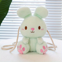Kids Cartoon Plush Rabbit Bag Coin Purse Crossbody Travel Bag
