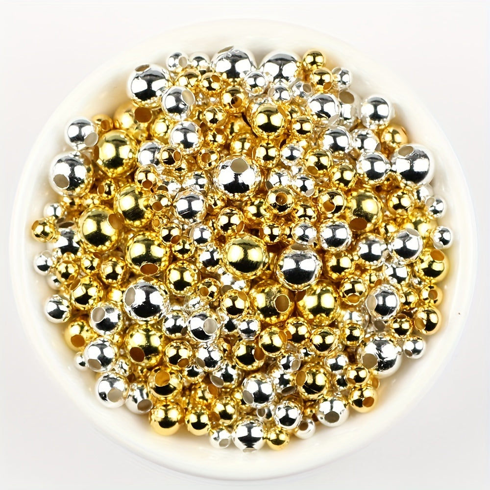 8mm Plated Silver Iron Beads Lucky Bracelet DIY Jewelry