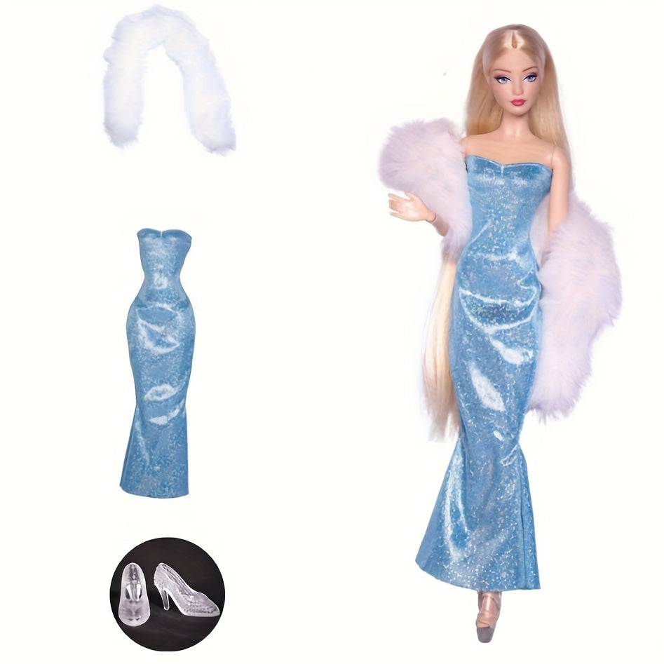 Mermaid Tail Dress for 11 8 inch Doll Clothes Doll Shoes Party Cosplay Skirt