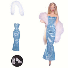 Mermaid Tail Dress for 11 8 inch Doll Clothes Doll Shoes Party Cosplay Skirt