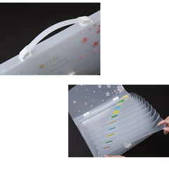 13 Pockets A4 Expanding File Folder Organizer with Handle