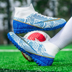 Boys' Pro Football Boots Spiked Anti Skid Breathable Outdoor Training