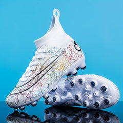 Spiked Soccer Shoes High Top Professional Outdoor Training Shoes