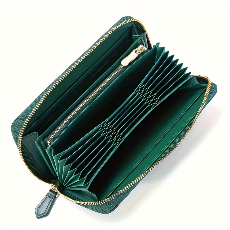 Women's Long Zipper Leather Wallet
