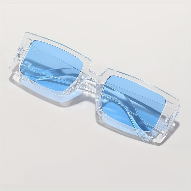 Retro Rectangle Sunglasses 90s Vintage Summer Sun UV400 Protection