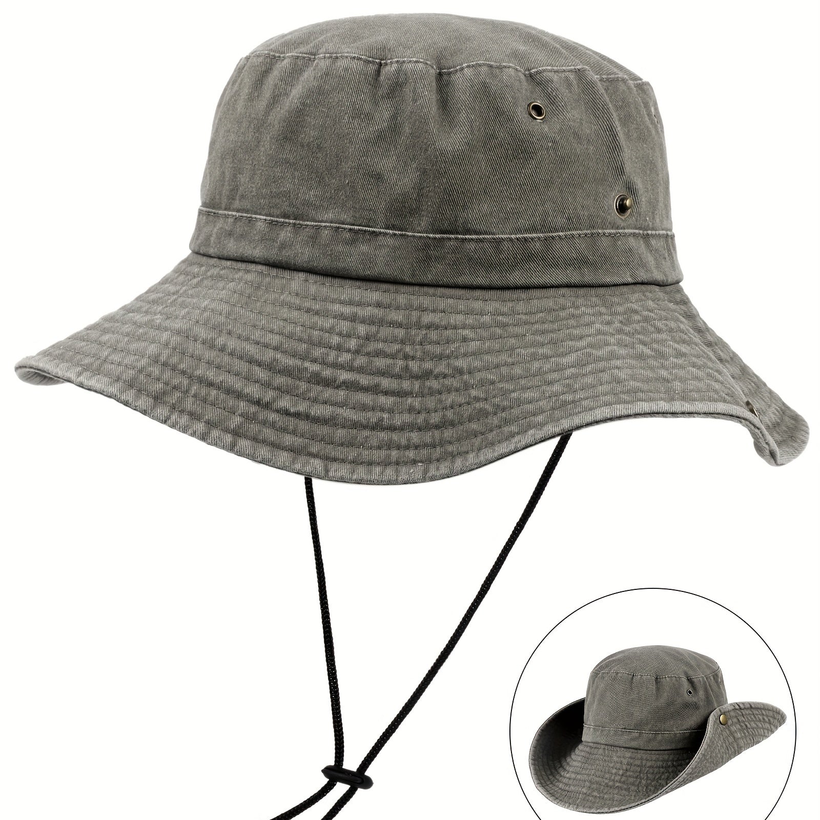 Wide Brim Bucket Sun Hat Packable Beach Hat for Women Men