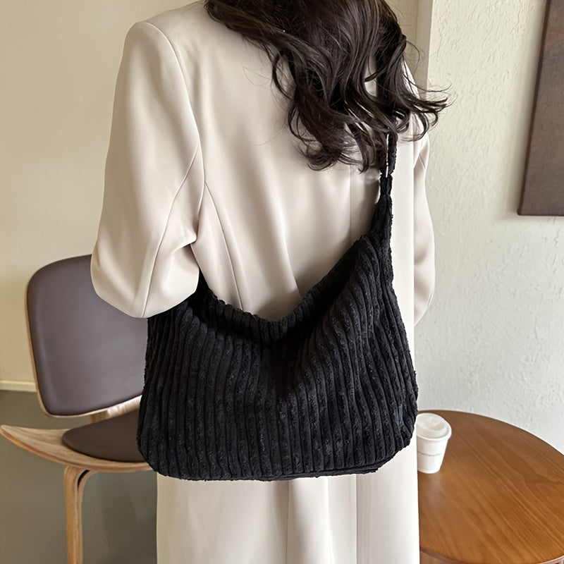 Striped Mini Shoulder Bag Versatile Cross Body Bag