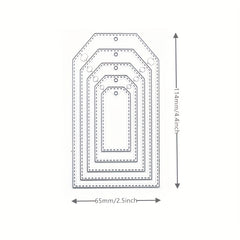1pc Metal Cutting Dies Big Tag For Scrapbooking Card Craft DIY